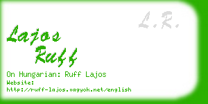 lajos ruff business card
